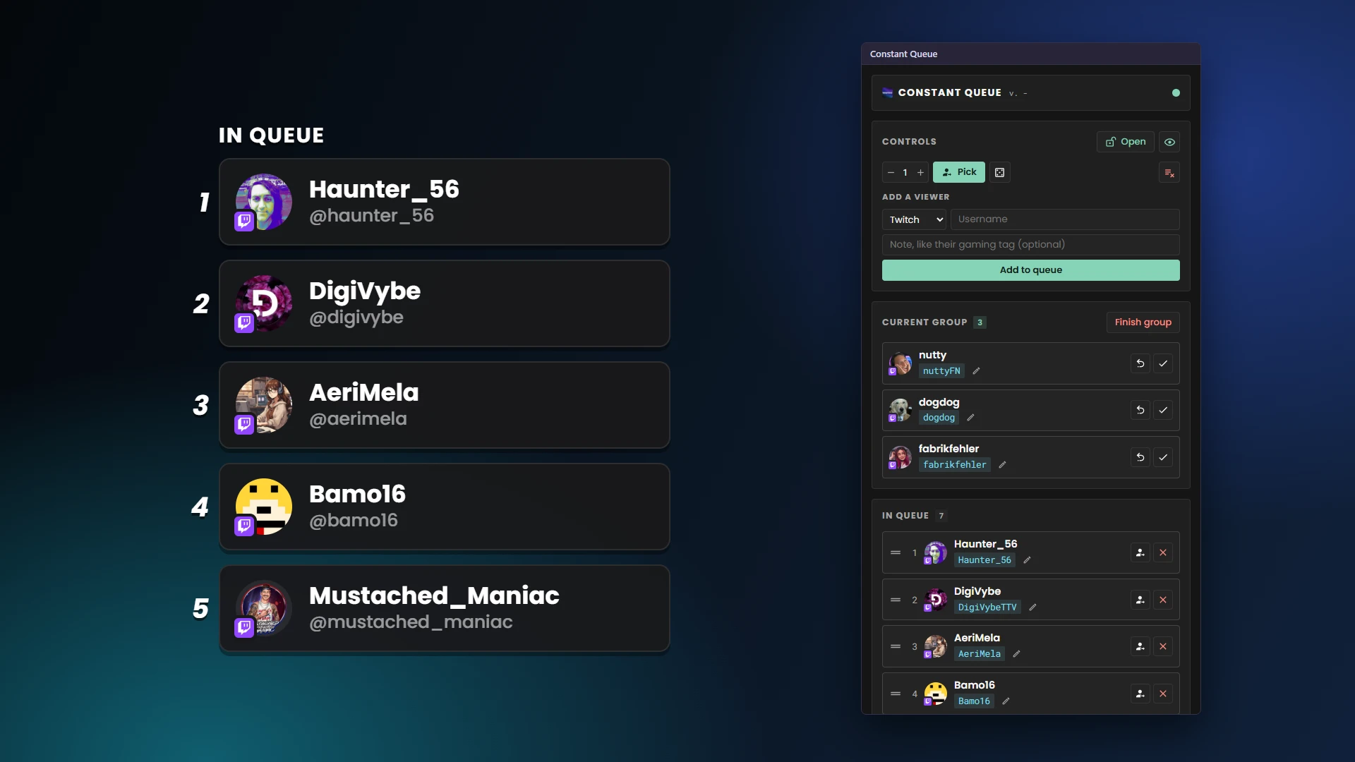 Play With Viewers Queue