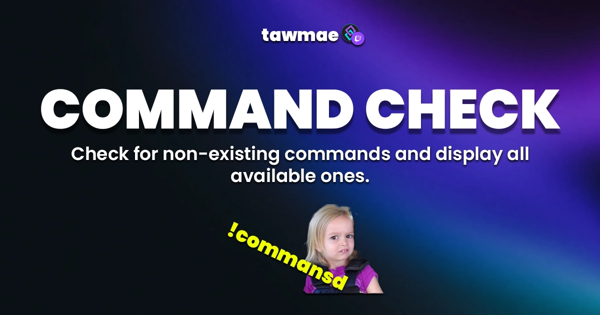 COMMAND CHECK Streamer.bot Extension