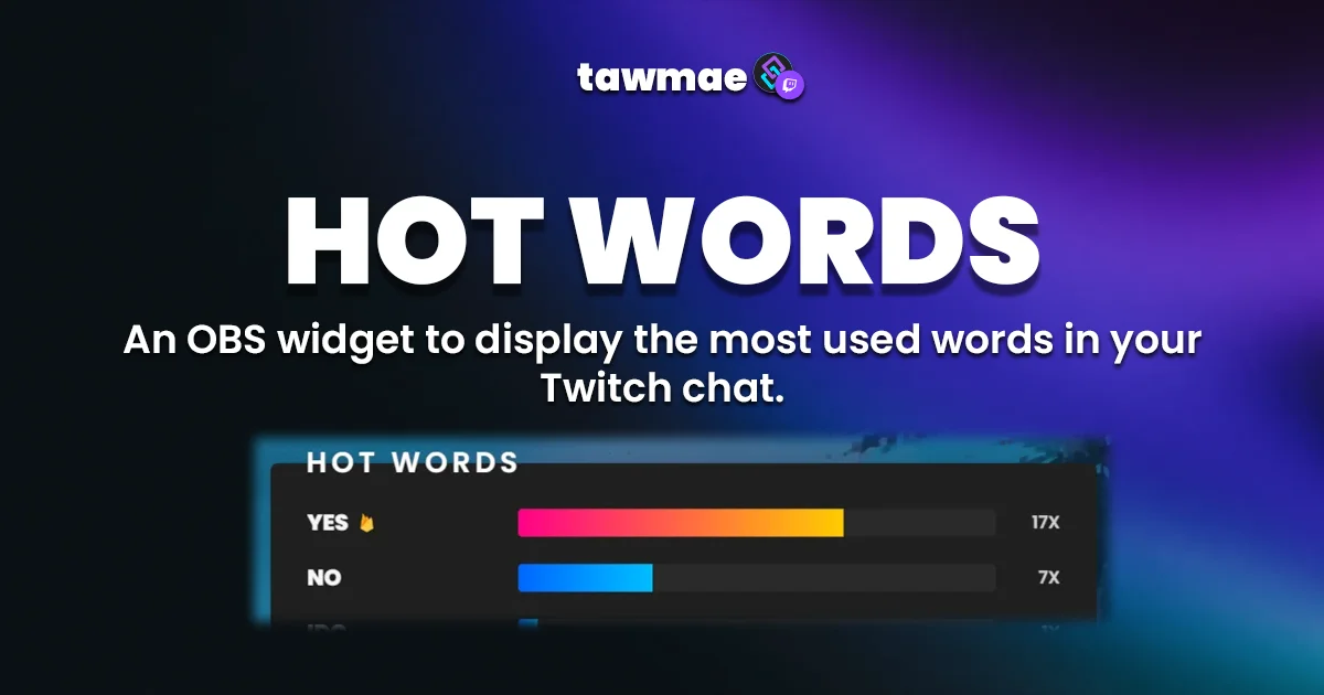 HOT WORDS Streamer.bot Extension