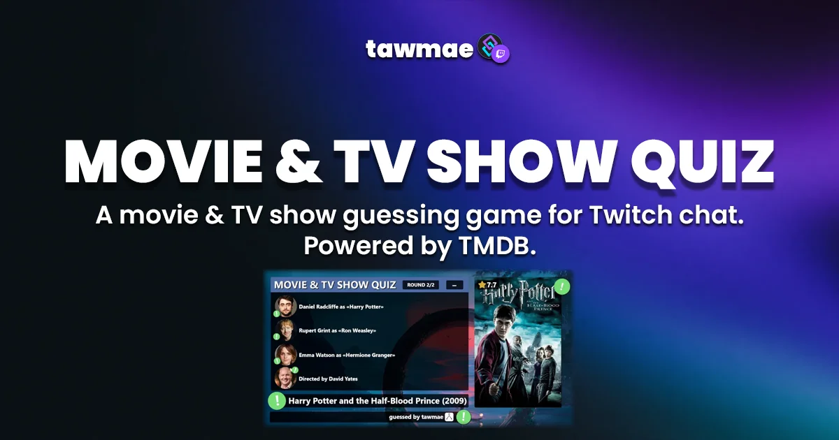 MOVIE & TV SHOW QUIZ Streamer.bot Extension