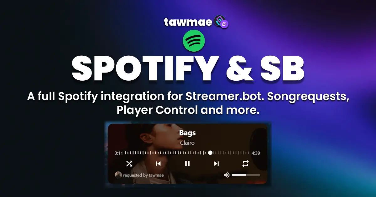SPOTIFY & SB Streamer.bot Extension