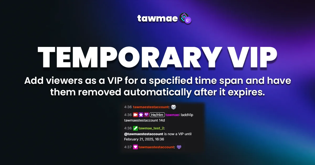 TEMPORARY VIP Streamer.bot Extension