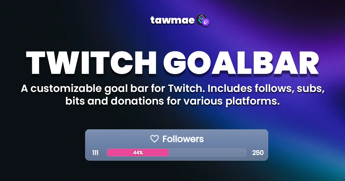 TWITCH GOALBAR Streamer.bot Extension