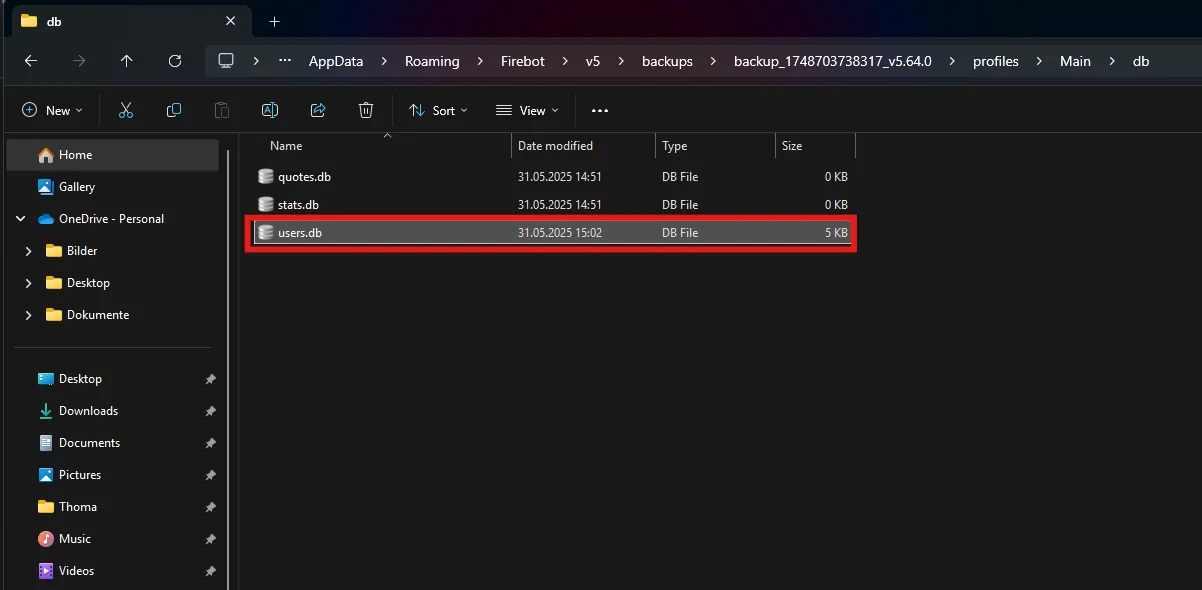 How To Export Firebot Points