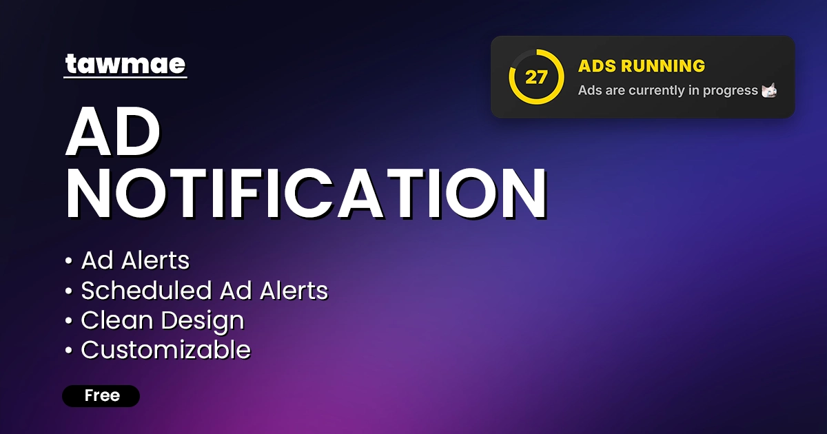 Ad Notification preview