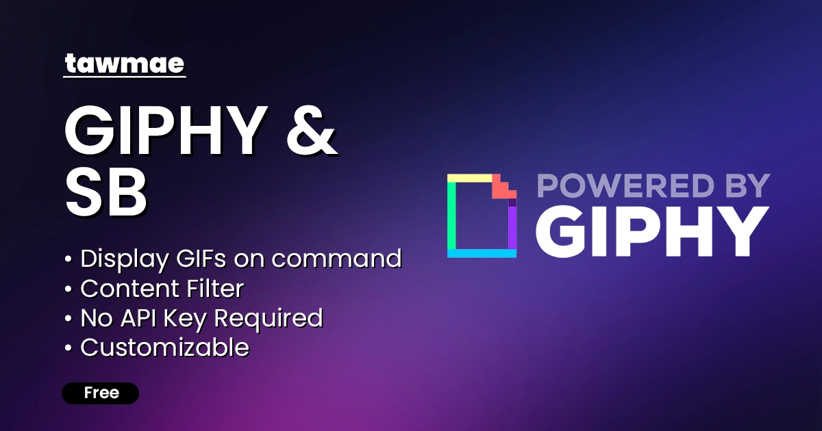 GIPHY & SB Streamer.bot extension preview