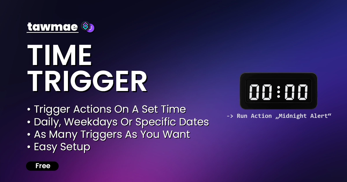 Time Trigger Streamer.bot extension preview