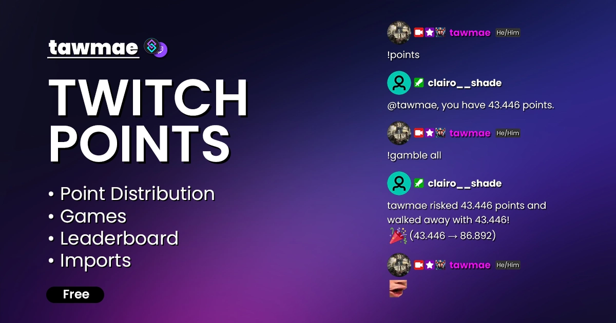 TWITCH POINTS Preview 2