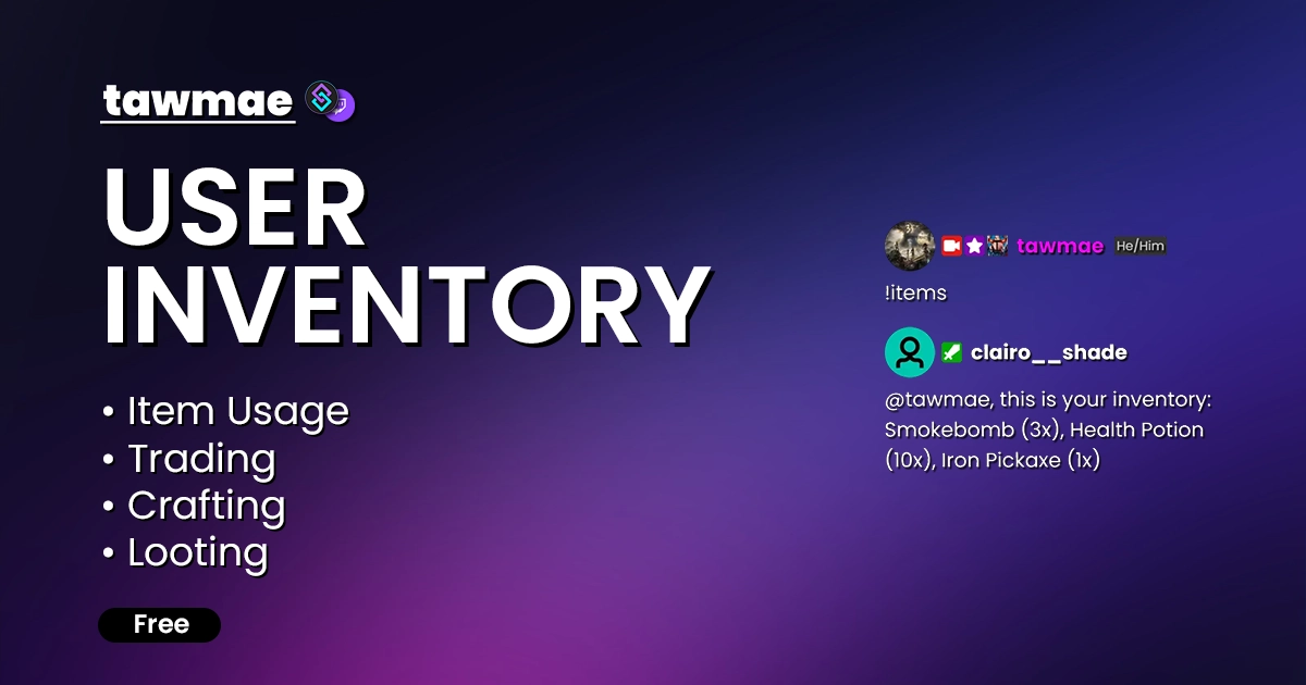 USER INVENTORY Preview 2