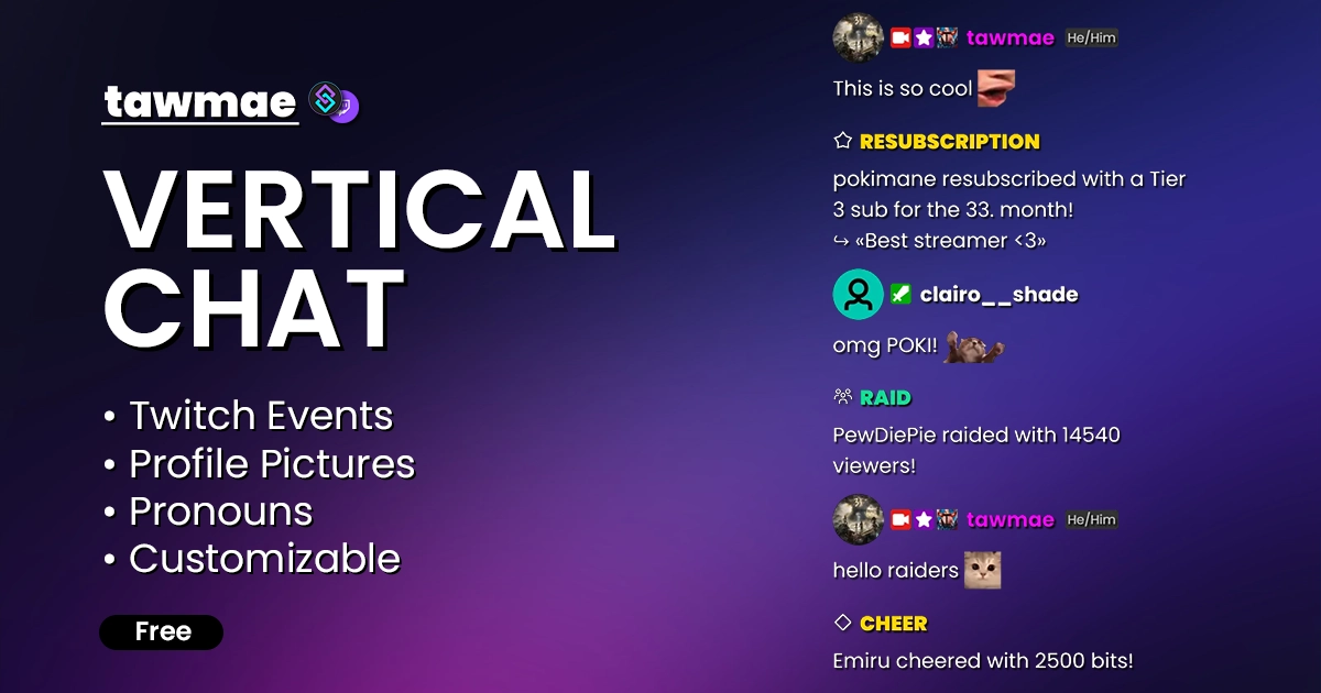 Vertical Chat preview